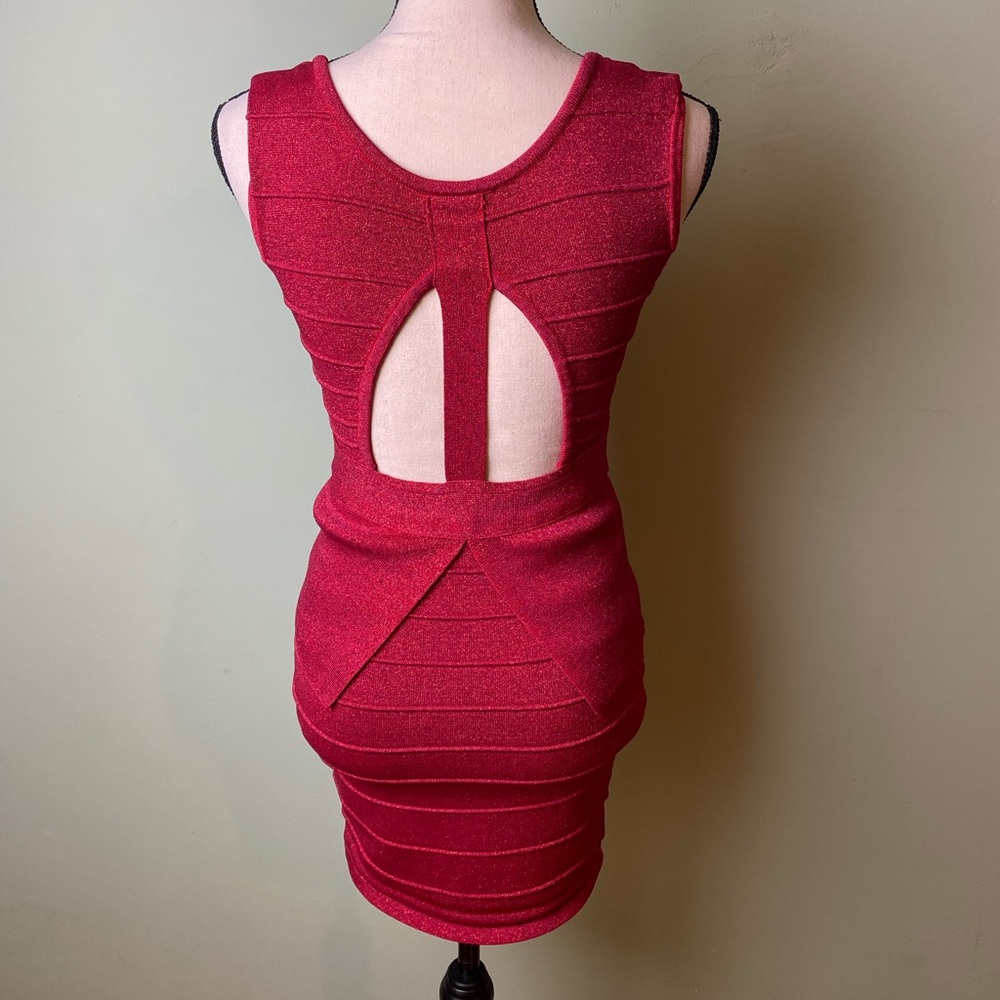 Red Mini Dress - Picture 3 of 4